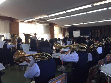 奈良県高等学校総合文化祭 吹奏楽部門の発表に向けて、最後の合同練習に参加しました