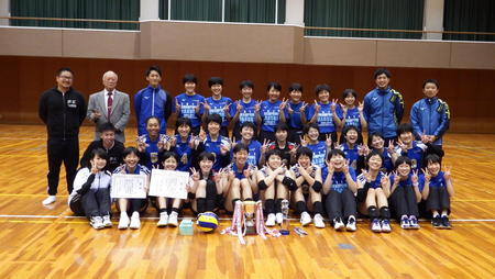 バレーボール部が春高バレー奈良県予選で2年連続優勝しました